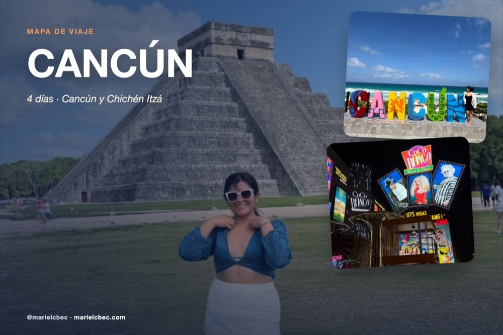 Portada del mapa de Cancún y Chichén Itzá